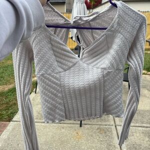 Elegant White Knit Women's Top